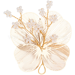 Сплав с пластиковыми перламутровыми украшениями&nbsp;FIND-WH20030-11A-G