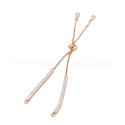 Изготовление браслета-слайдера из латуни с прозрачным кубическим цирконием BJEW-U005-02G