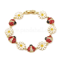 Латунные браслеты с микропаве из прозрачных кубических цирконий для женщин BJEW-H209-08B-G