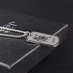 Rettangolo con pendente in lega costellazione collane a catena in acciaio inossidabile chirurgico 316l&nbsp;WG3A89F-06