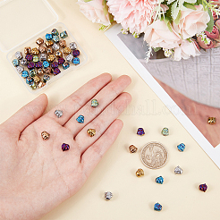 60 шт. 6-х цветные гальванические немагнитные синтетические гематитовые бусины&nbsp;G-PH0001-93