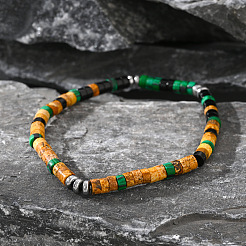 Браслеты из натуральных бусин малахита NI3669