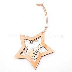 Деревянные украшения WOOD-WH0107-63