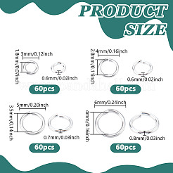 240 шт. 4 стиля стойки с покрытием из латуни соединительные кольца KK-NB0004-10