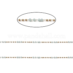 Цепочки rondelle со стеклянными бусинами CHS-G028-07G-04