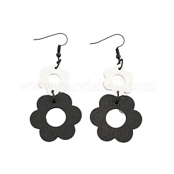 Серьги-подвески из сплава цветов и дерева&nbsp;FS-WGFCC0C-01