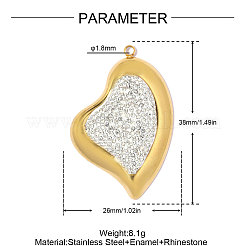 304 Edelstahl-Emaille-Anhänger&nbsp;STAS-OY017-75G-01