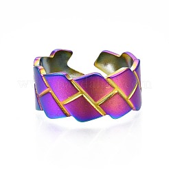 Манжетное кольцо из нержавеющей стали 304 с канавками&nbsp;RJEW-N038-072