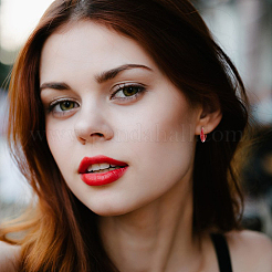 12 пара двухцветных эмалевых серег-колец Huggie Hoop для женщин EJEW-DC0001-35