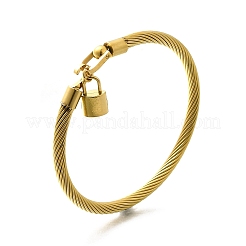 Витые браслеты из нержавеющей стали 304 для женщин&nbsp;BJEW-U021-06G