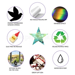 6 шт. ПВХ наклейки ослепительные цветные наклейки на окна 3d лазерные круговые формы электростатические наклейки на окна из стекла JX835A