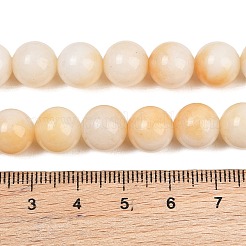 Teñidos naturales blancas abalorios de jade hebras&nbsp;GG-CBAD029-A01-10mm