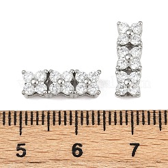 Экологичные прямоугольные подвески из латуни с микропаве и кубическим цирконием ZIRC-M087-10P-NR-1