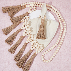 Деревянные кольца для салфеток из бисера AJEW-FH00006