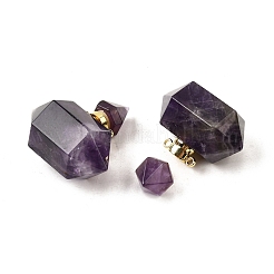 Кулоны для бутылочек с натуральным аметистом&nbsp;G-L623-08G-02