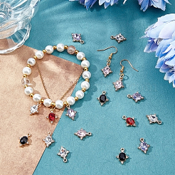 30 шт. 5-х цветные подвески из сплава стекла GLAA-CA0001-22