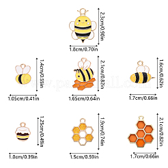 28шт 7 стиля подвески из сплава с эмалью&nbsp;ENAM-YW0004-67