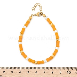 Bracelets de perles en acier inoxydable 304 pour femmes&nbsp;BJEW-M056-08G-02