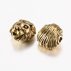 Сплавочные овальные бусины тибетского стиля  PALLOY-F200-13AG