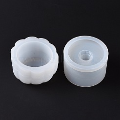 Хэллоуин тема DIY тыква Джек-о-фонарь ящик для хранения и крышка набор силиконовых форм&nbsp;LS-DIY-G058-A01