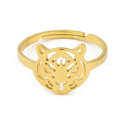 Регулируемое кольцо из нержавеющей стали 201 для женщин&nbsp;RJEW-D082-01E