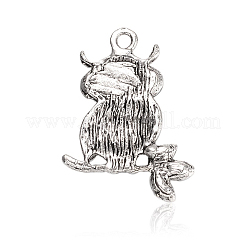 Антикварные серебряные подвески тон сплава горный хрусталь птиц RB-J246-07AS