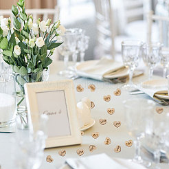 1400 шт. 2 стиля сердечек из дерева WOOD-GL0001-23