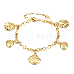 Летние браслеты с подвесками в виде морских животных из нержавеющей стали 304&nbsp;BJEW-D359-16E-G