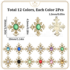 24шт 12 цвета акриловые подвески FIND-SC0005-63