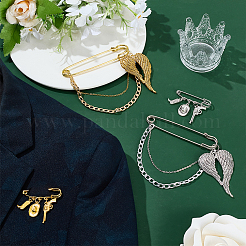 4 шт. 2 вида железных английских булавок&nbsp;JEWB-WR00005