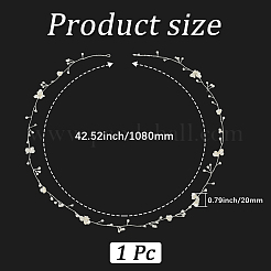 Ободки для невесты из искусственного жемчуга с полиэстером и смолой OHAR-WH20010-07S