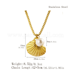 Летние океанские круглые белые ракушки из нержавеющей стали с подвеской в форме ракушки для женщин&nbsp;YD7166-1