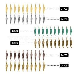 144 pz 6 colori pendenti in lega di stile tibetano&nbsp;FIND-DC0002-11