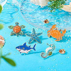 5шт 5 стиля броши из сплава эмали FIND-TA0007-98