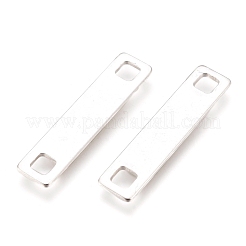 201 ステンレススチールリンクコネクター  長方形  銀  26x6x1mm  穴：3x3mm&nbsp;STAS-F192-020S