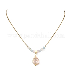 Barocker Anhänger aus natürlicher Keshi-Perle&nbsp;NJEW-JN06360