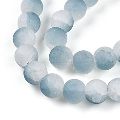 Стеклянные бусины кракле&nbsp;GLAA-N009-10mm-06