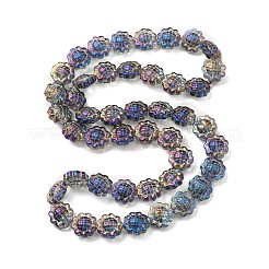 Прозрачные стеклянные бусины гальваническим пряди&nbsp;GLAA-G098-04K