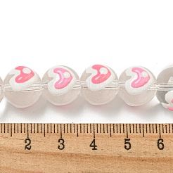 Прозрачное стекло с эмалевыми бусинами GLAA-N0028-04B