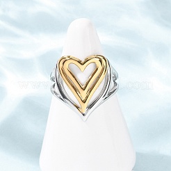 Anillos de puño abiertos de acero inoxidable 304 para mujer&nbsp;LS-RJEW-K321-01A