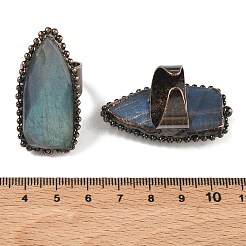 Verstellbare Manschettenringe aus natürlichem Labradorit&nbsp;RJEW-K269-13R
