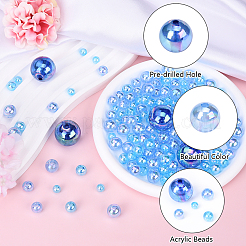 100 г 5 стиля прозрачных акриловых бусин&nbsp;MACR-YW0003-41