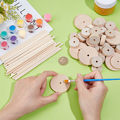 66 шт. колесо из березы DIY-OC0013-92