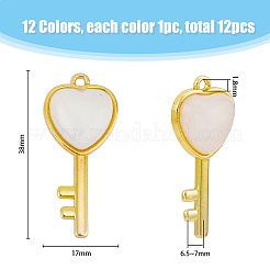 Подвески из натуральных и синтетических драгоценных камней в стиле 12 шт.&nbsp;G-HY0001-09