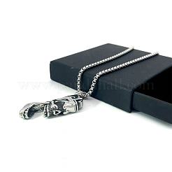 Ожерелья из нержавеющей стали с подвеской в виде черепа в стиле хип-хоп для мужчин DF7025