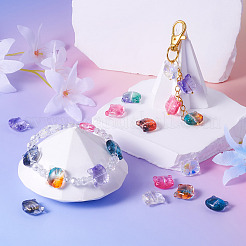 50шт 10 цвета стеклянные бусины GLAA-FS0001-26