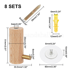 Крючок-вешалка из бука HJEW-WH0014-57