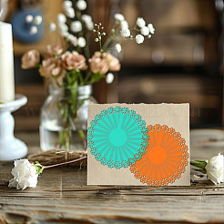 Stanzschablonen aus Kohlenstoffstahl mit Spitzenblumen&nbsp;DIY-WH0309-2249
