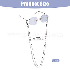 Ремешок на шею для очков из цепочек со стразами и сплавом&nbsp;AJEW-WH0609-307KCG