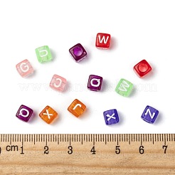 Прозрачные большие отверстия акриловые европейские бусины TACR-Q005-6mm-M